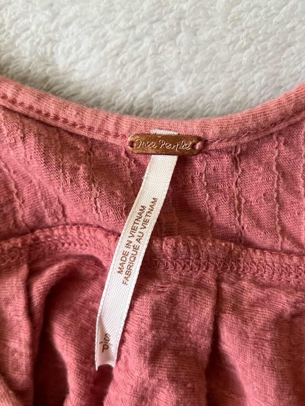 Free People Dusty Rose Textured Tie-Back Tank - Picture 5 of 5